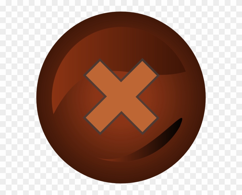 Brown Close Button - Ville De Saint Etienne Clipart #2630383