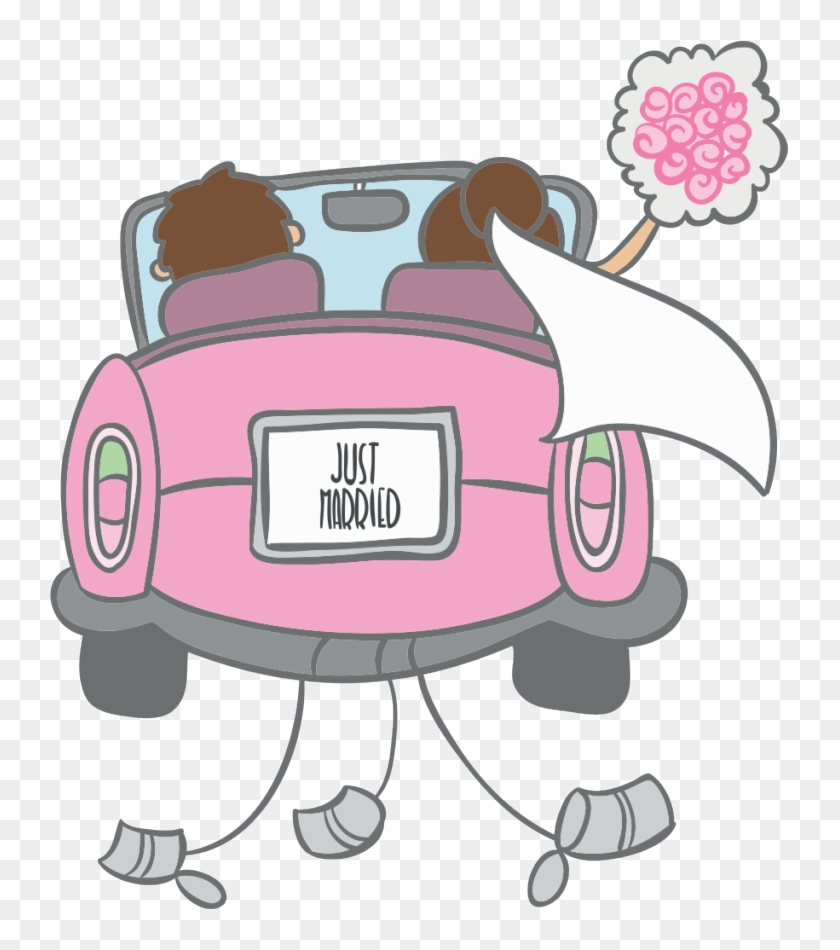 Wedding Icon, - Noivos Desenho Carro Png Clipart #2630393