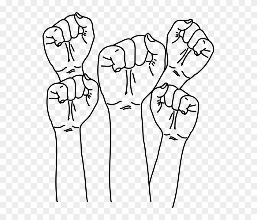 Fist, Cuffs, Hands, Top, Hand, Puno, Gesture, Force - Black And White Fist Pump Transparent Clipart