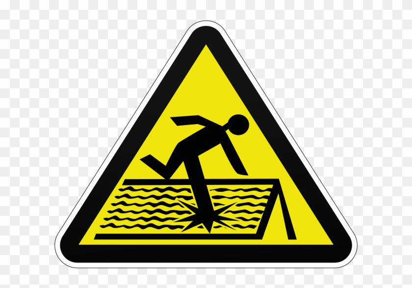 Danger Fragile Roof Safety Sign - No Access Roof Sign Clipart