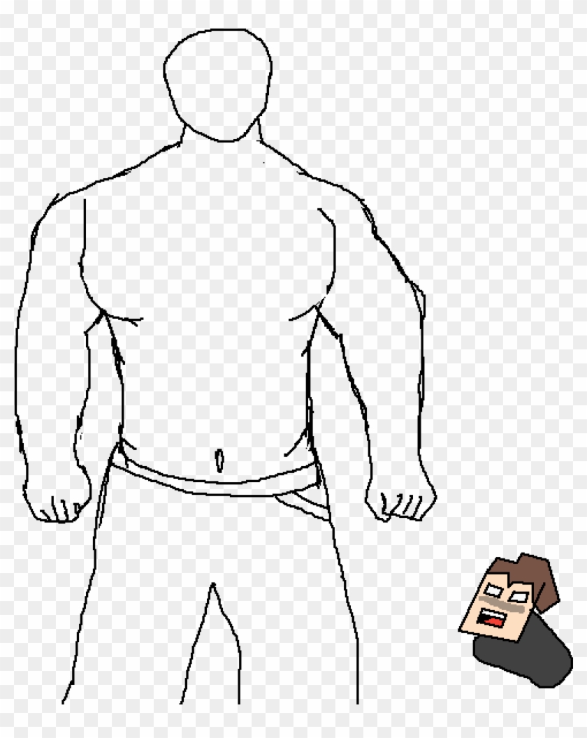 I Can't Draw This - Barechested Clipart #2632608