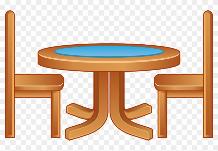 Furniture Cartoon Wooden Tables And Chairs - Cartoon Table And Chair Clipart #2632618