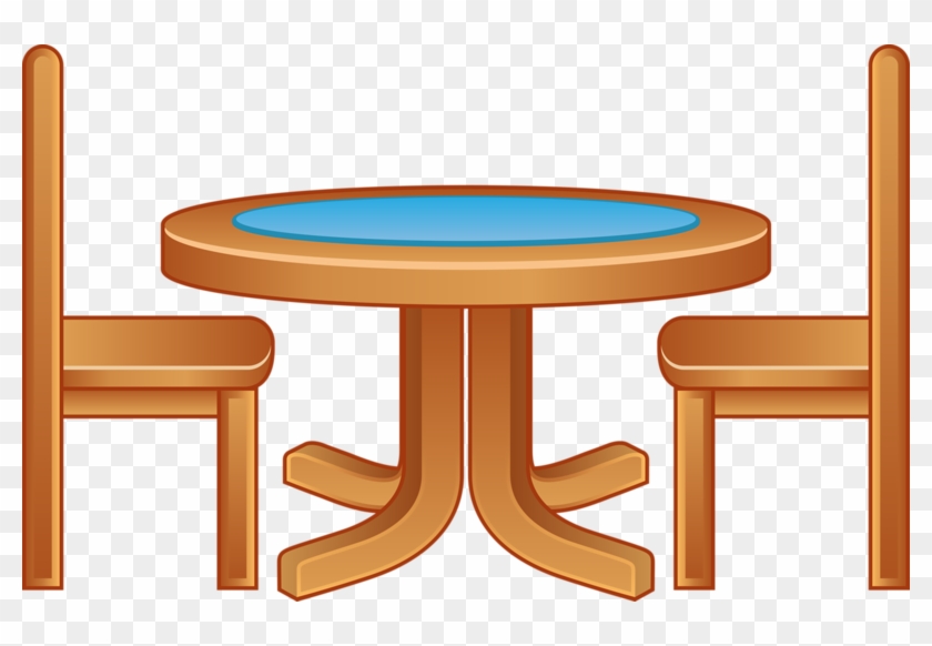 Furniture Cartoon Wooden Tables And Chairs - Cartoon Table And Chair Clipart