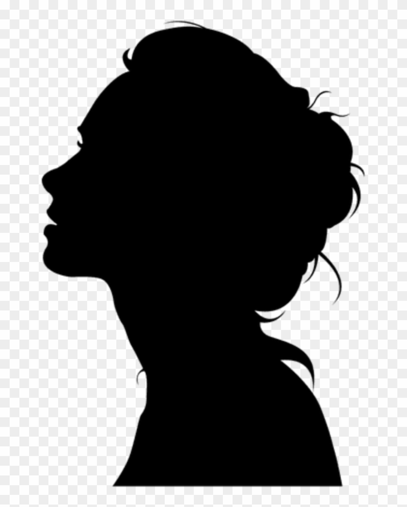 #silhouette #black #head #woman #girl #frau #mädchen - Latar Untuk Cover Wattpad Clipart