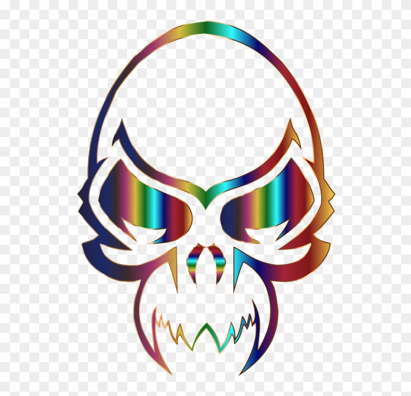 Tattoo Flash Drawing Skull - Simple Tribal Tattoo Designs Clipart