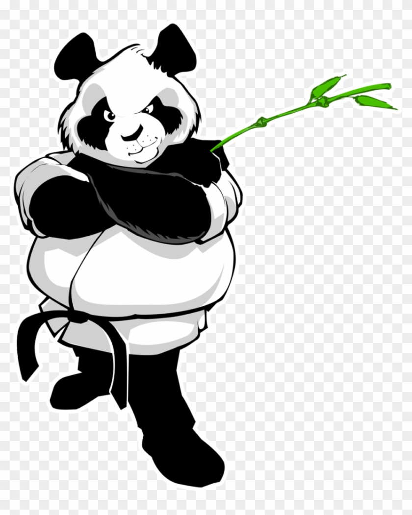 Ninja Drawing Kung Fu - Jiu Jitsu Brazilian Panda Clipart #2633829