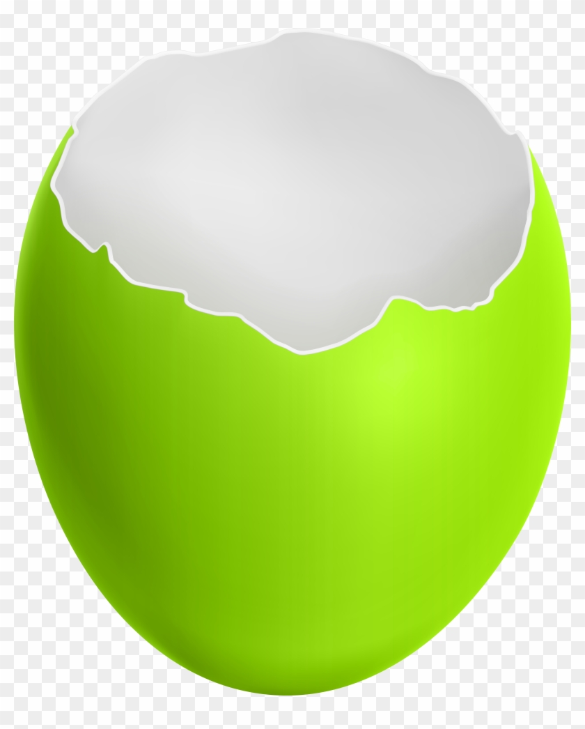 Broken Easter Egg Green Clip Art Image - Png Download #2634309