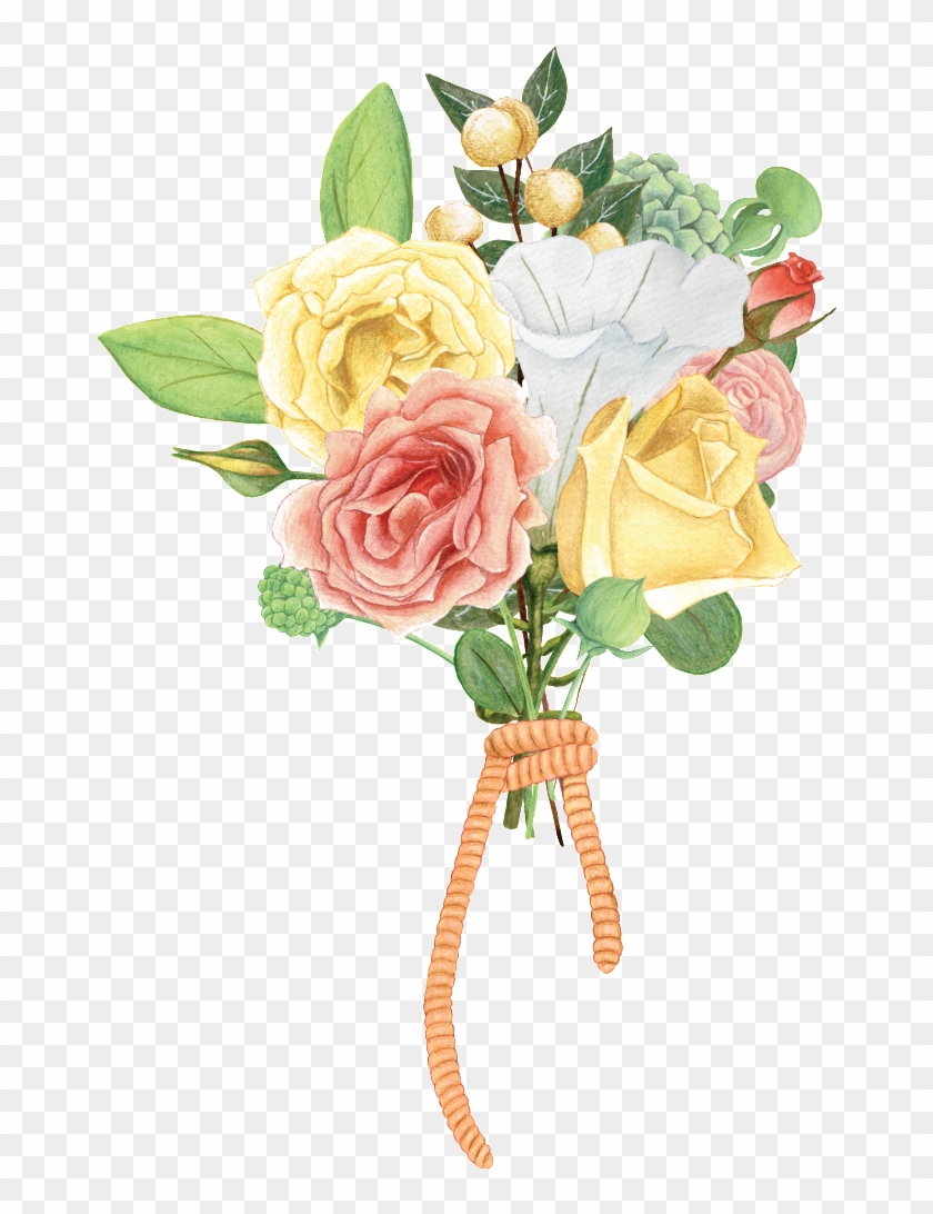 Hand Painted Beautiful Flower Bouquet Hd Png - Nosegay Clipart #2634461