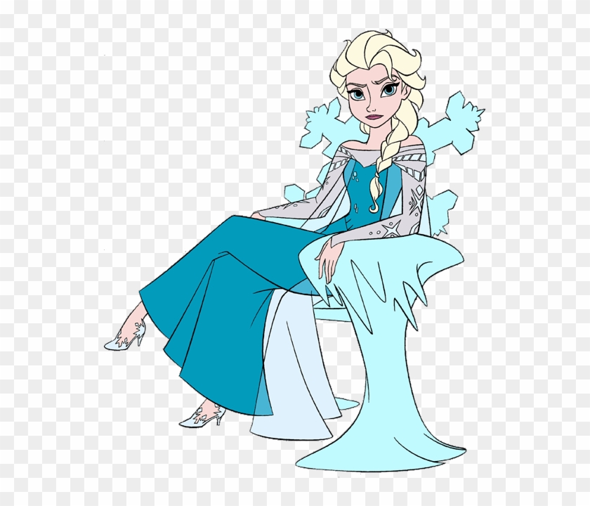 Frozen Clipart Elsa - Elsa Sitting In Chair - Png Download #2634539