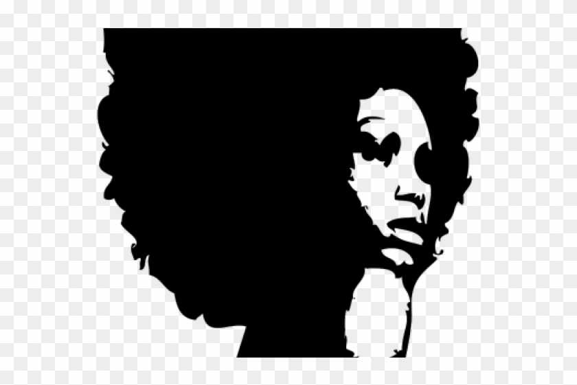 Black Woman Afro Silhouette Png Clipart #2634943