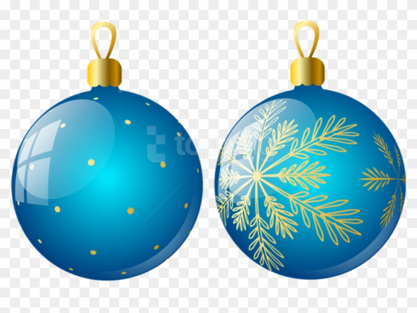 Free Png Transparent Two Blue Christmas Balls Ornaments - Christmas Balls Clipart Blue