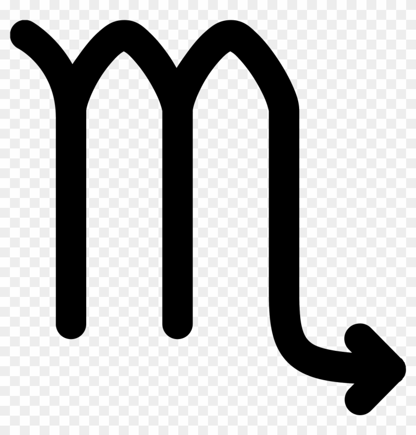 This Icon Looks Like Lower Case Alphabet M For Which - Scorpio Icon Clipart #2636928