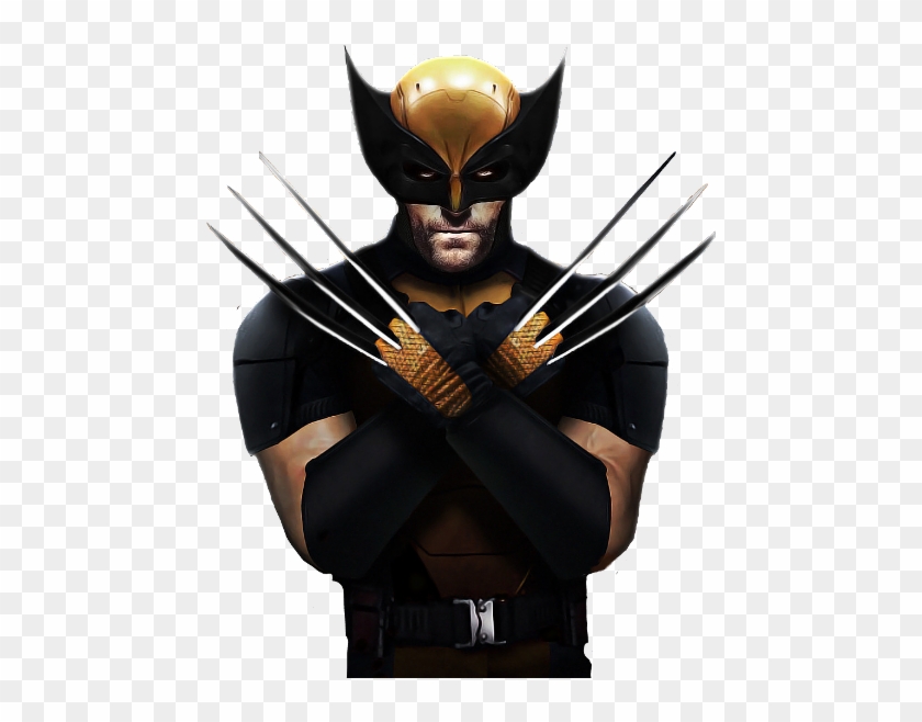 Hugh Jackman Com O Traje De Wolverine Clipart #2637448