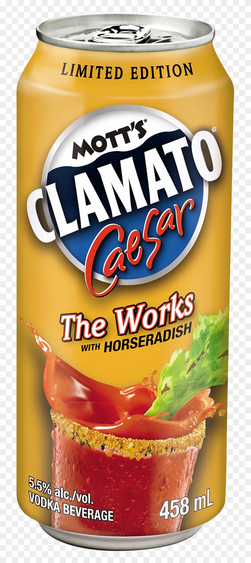 Pepper Can Png Download - Mott's Clamato The Works Caesar Clipart #2637581