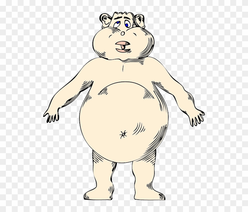 @weightcrunchers We Show You How To Fight Obesity And - Fat Naked Guy Cartoon Clipart