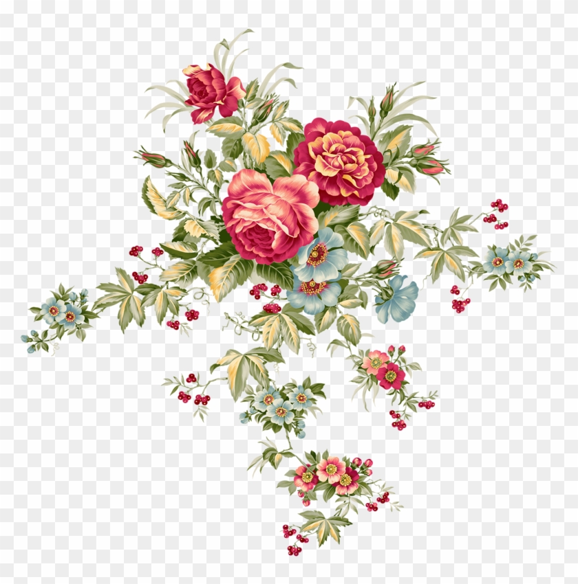 800 X 800 17 - Vintage Flowers Transparent Background Clipart #2638946