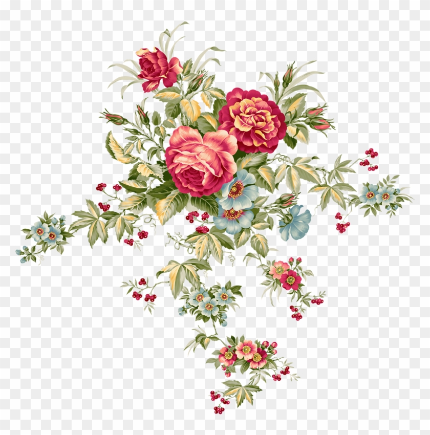 800 X 800 17 - Vintage Flowers Transparent Background Clipart