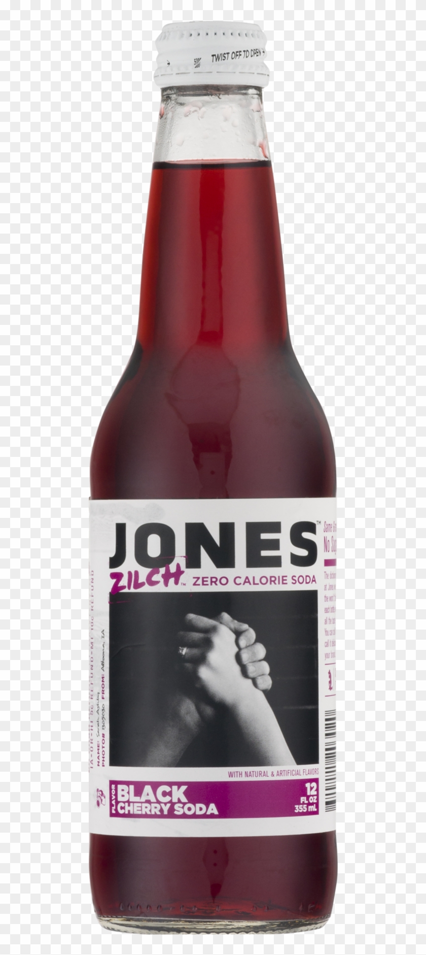 Jones Zilch Zero Calorie Black Cherry Flavor Soda, - Beer Bottle Clipart #2639003