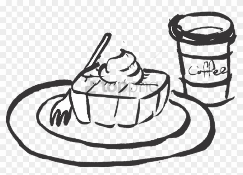 Free Png Food Dessert Honey Brad Coffee Bread Sweet - Coffee And Food Drawing Clipart #2639189