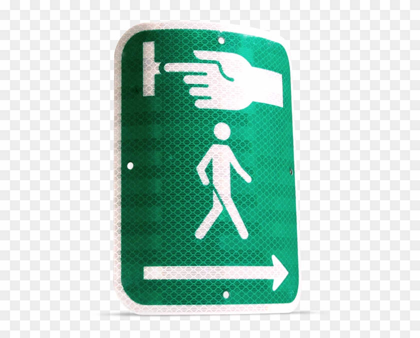 Pedestrian Button Visual Indicator - Traffic Sign Clipart