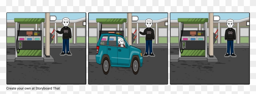 Gas Station Workers - Škoda Yeti Clipart