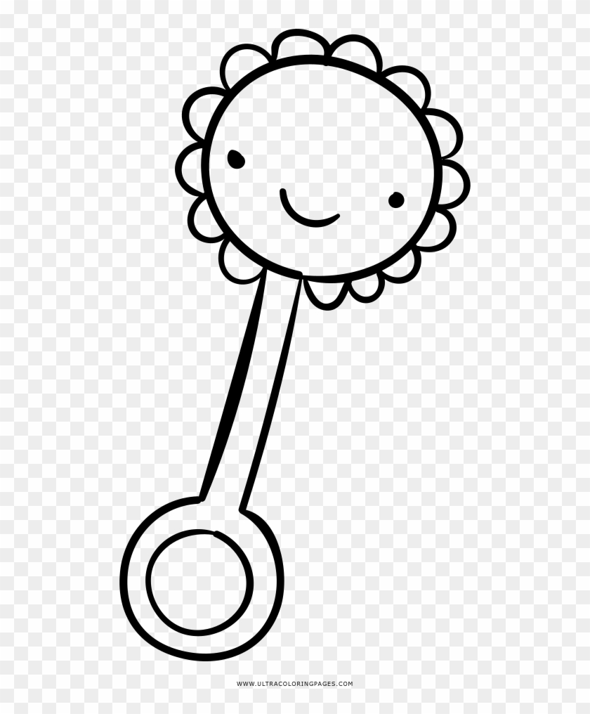 Baby Rattle Coloring Page - Bharatiya Vidya Bhavan's Vm Public School Vadodara Clipart #2640059