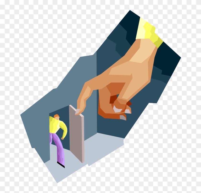 If - Man Opening Door Illustration Clipart