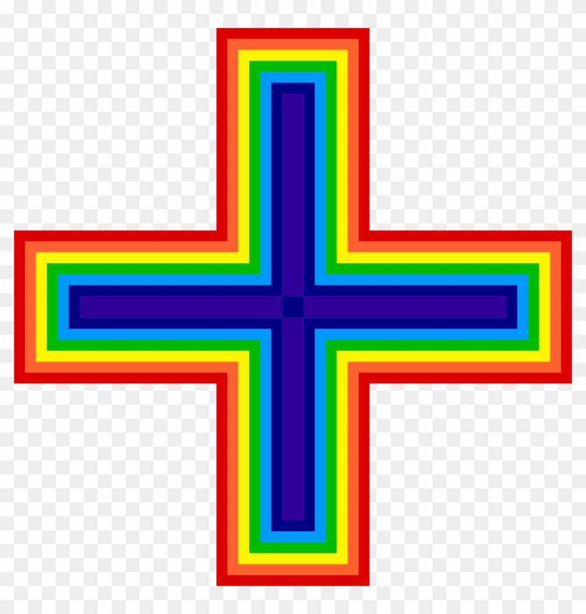 2334 X 2334 8 - Rainbow Cross Clipart