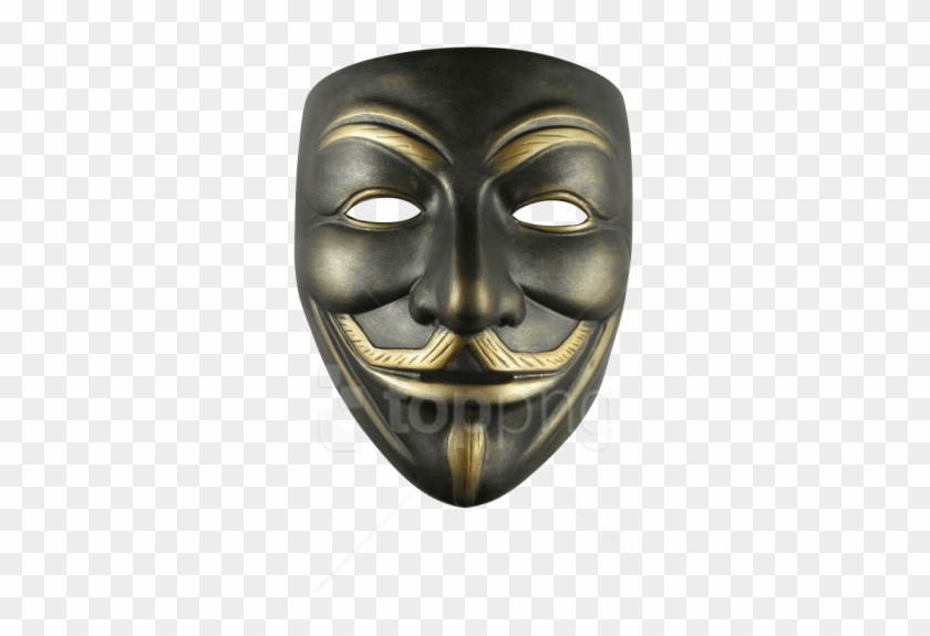 Free Png Download Anonymous Mask Png Images Background - Anonymous Gold Hacker Mask Clipart #2641806
