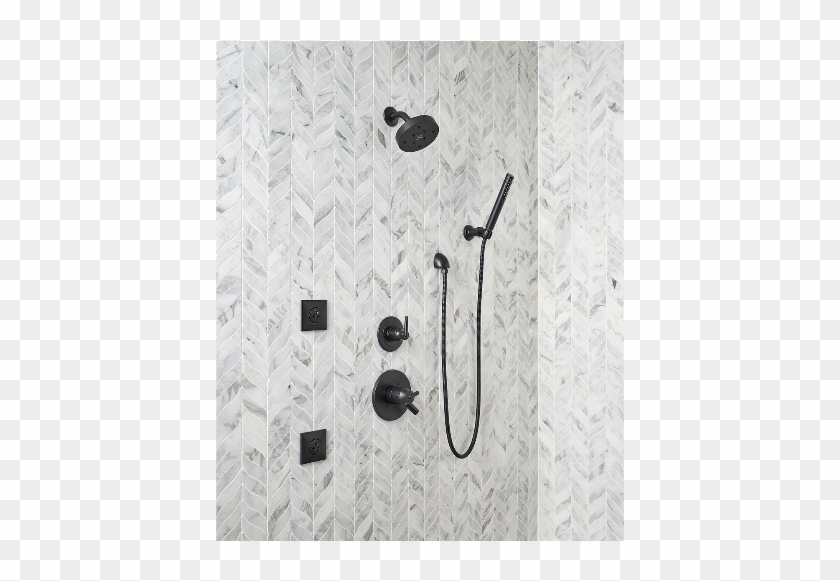 Champagne Toast Interlocking Tile - Calacatta Blanco Pattern Polished Marble Mosaic Tile Clipart