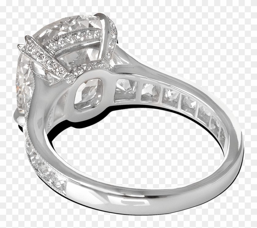 Ring Audrey Cushion Diamond French Cut Diamonds Platinum - Pre-engagement Ring Clipart