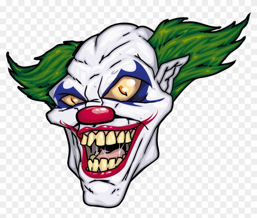 Joker Evil Clown Illustration - Evil Clown Cartoon Clipart