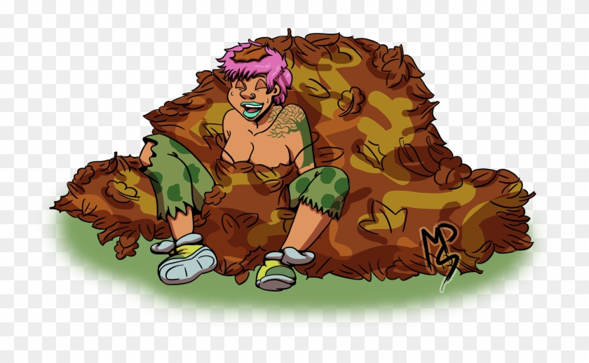 Fall Has Begun, So Let's All Make A Big Pile Of Leaves - Cartoon Clipart