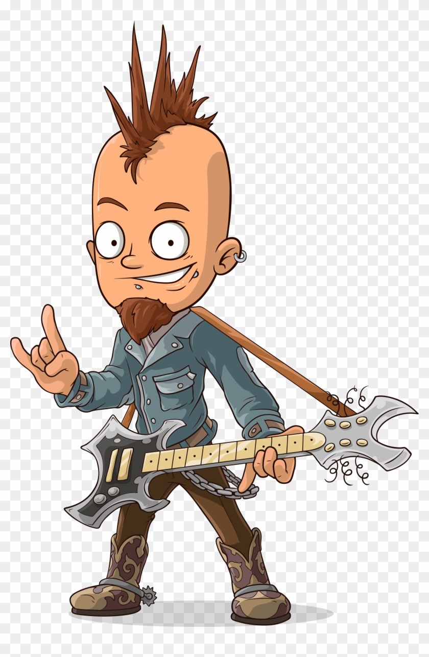 Cartoon Rocker Music Transprent Png Free Download Clipart #2644250