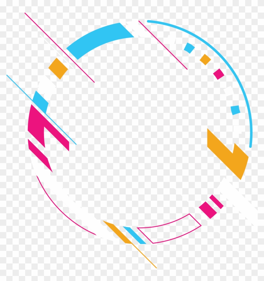 Colourful Circle Banner With Abstract - Colourful Circle Png Clipart