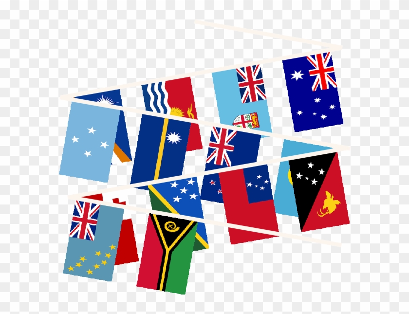 Oceania Multi Nation Bunting - World Flags Bunting Transparent Clipart