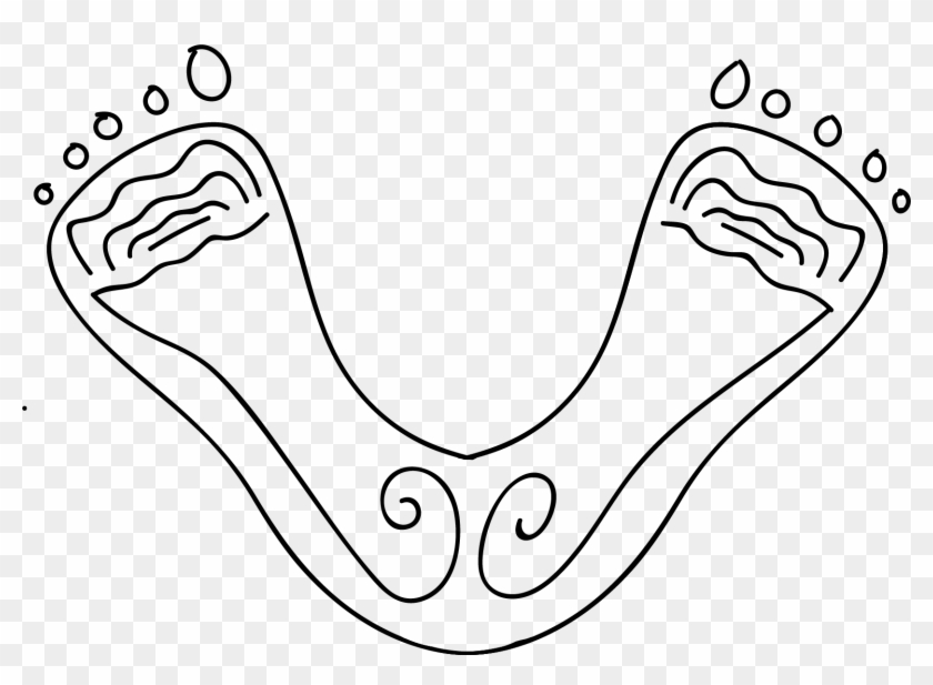 Western's Barefooted Students March On - Line Art Clipart #2644370