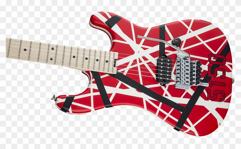 Evh Striped Series 5150® Maple Fingerboard Red Black - Red And White Striped Guitar Clipart