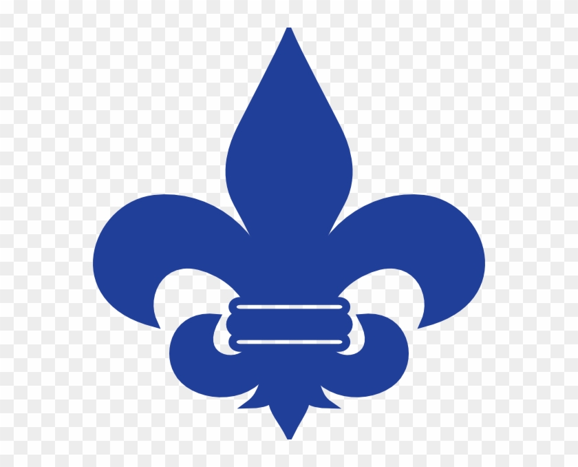 Blue Fleur De Lis Cub Scout Svg Clip Arts 570 X 598 - Fleur De Lis Red And Blue - Png Download