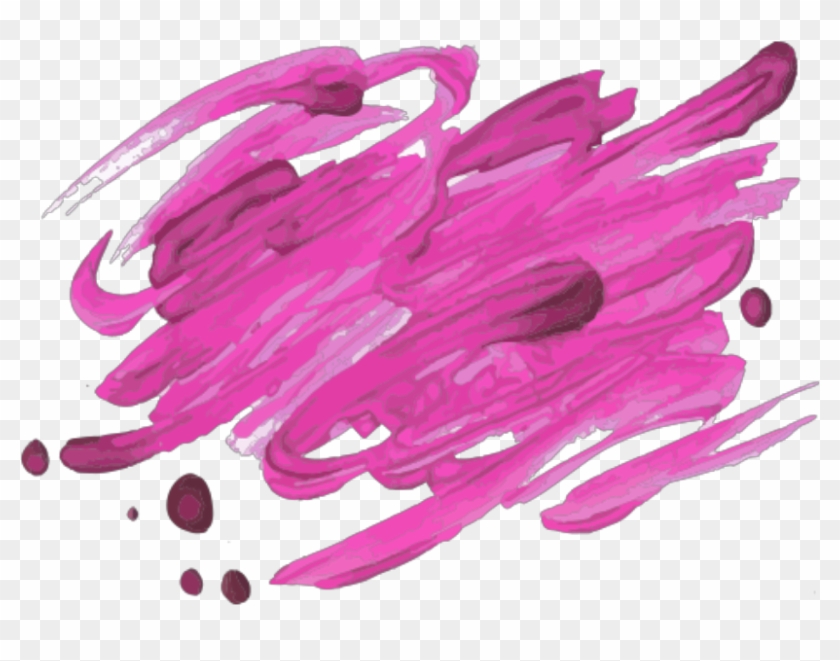 #ftestickers #watercolor #inkbrush #brushstrokes #pink - Pincelada De Tinta Png Clipart #2644764