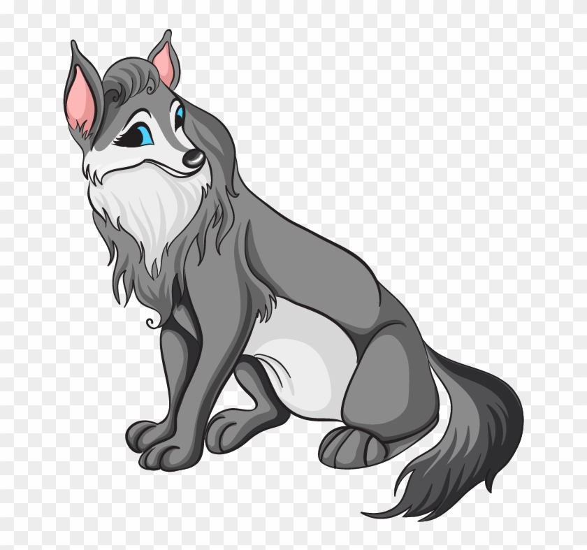 Drawing Cartoon Wolf - Mother Wolf Cartoon Clipart