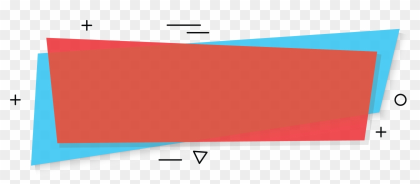 Red Banner Blue Background Banner With Abstract - Abstract Banner Transparent Png Clipart