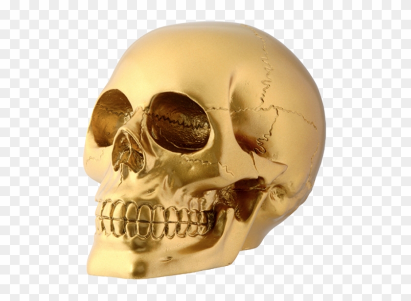 Gold Skull Png - White Black Asian Meme Clipart #2644955