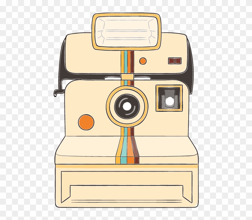 Camera Drawing Instant - Cartoon Polaroid Camera Png Clipart #2645869
