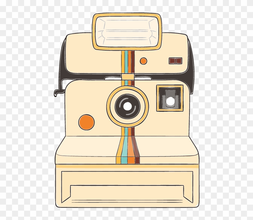 Camera Drawing Instant - Cartoon Polaroid Camera Png Clipart