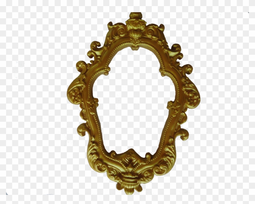 Moldura Veneziana Com Espelho Dourada - Branca De Neve Espelho Png Clipart #2646276