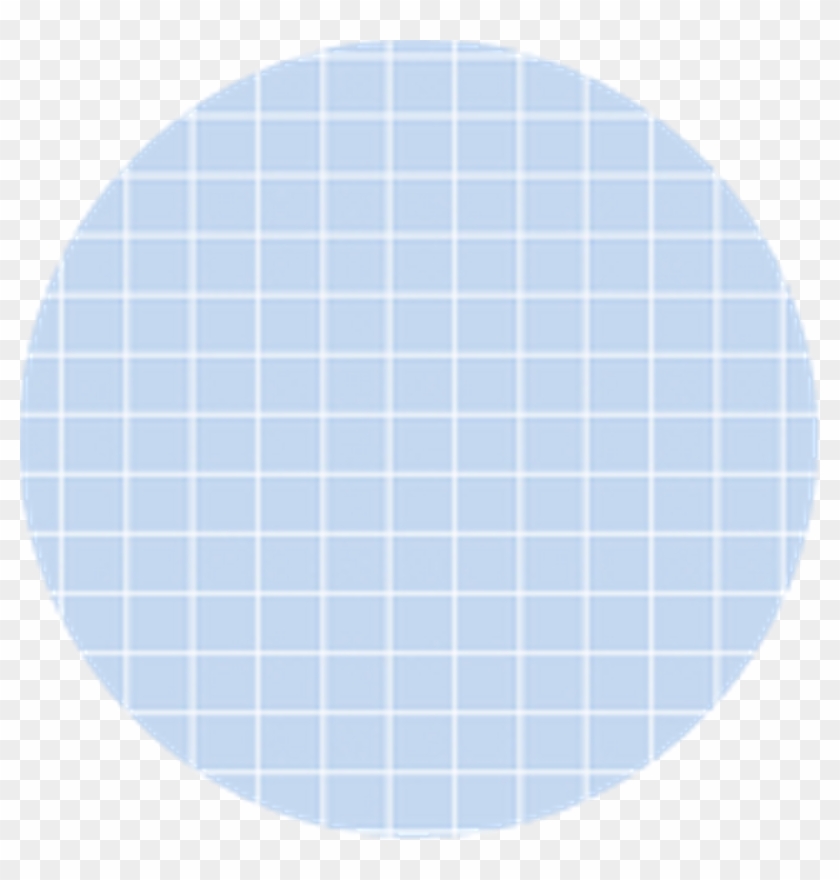 Blue Grid Aesthetic Circle Beautiful Sticker Art @bangt - Circle Clipart