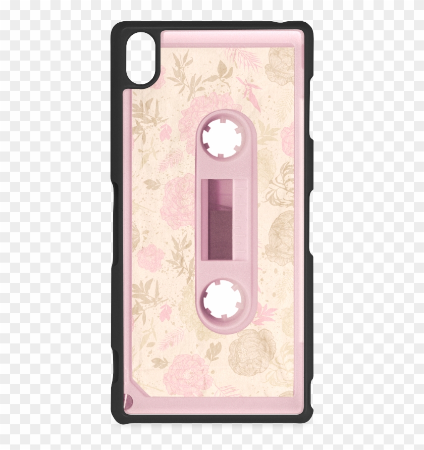 Retro Vintage Floral Pastel Pink Cassette Tape Hard - Mobile Phone Case Clipart #2647238