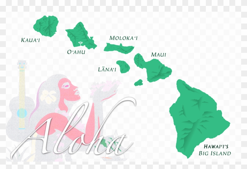 Map Of Mountain Ranges In Hawaii Clipart #2647604