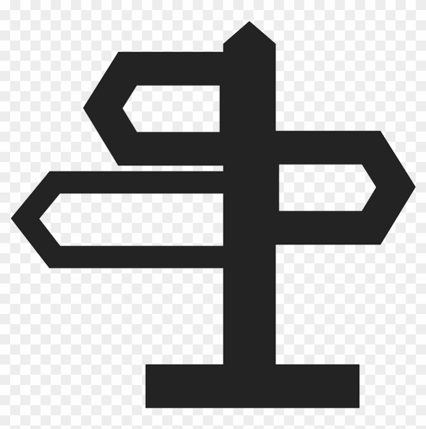 Direction Signs Rubber Stamp - Cross Clipart